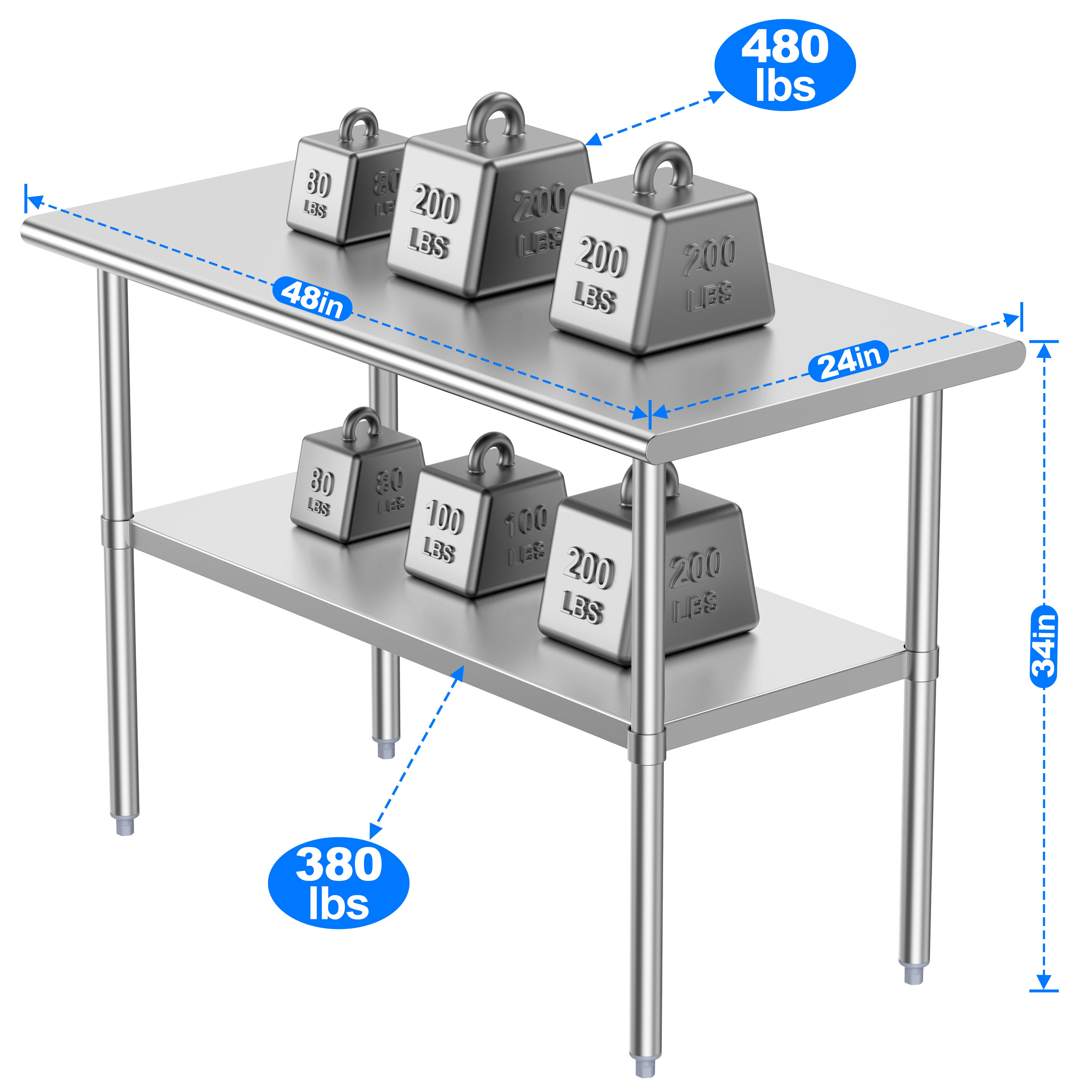 Stainless Work Table-Commercial Kitchen Equipment (باللغة الإنجليزية)