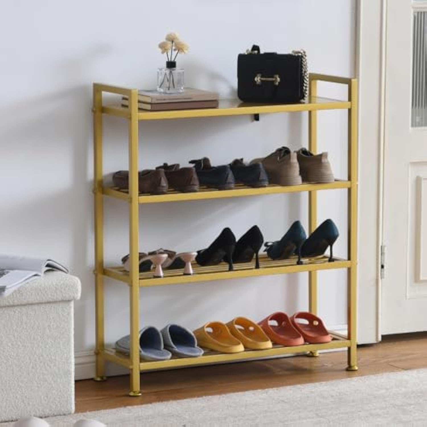 حامل الأحذية المنزلية المعدنية متعدد الطبقات للقاعة المنزلية