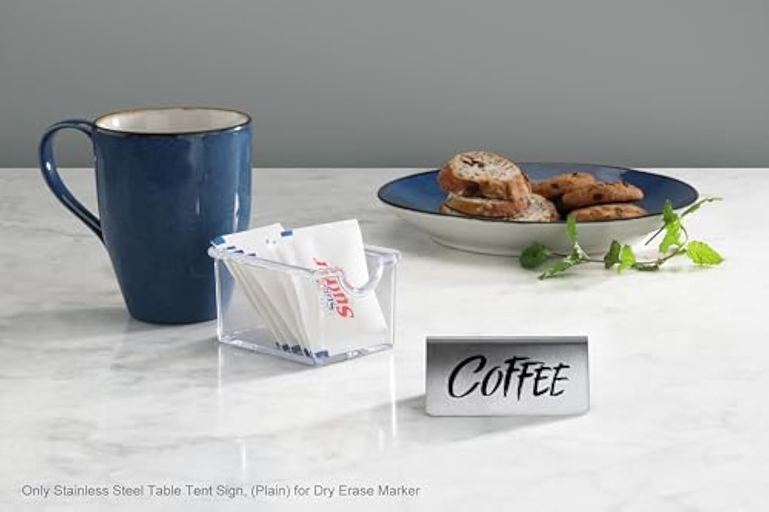 مخصص محمول الفولاذ المقاوم للصدأ علامة مكتب المطعم