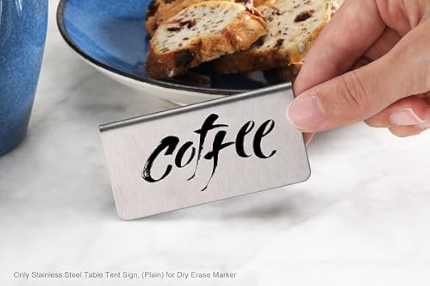 مخصص محمول الفولاذ المقاوم للصدأ علامة مكتب المطعم