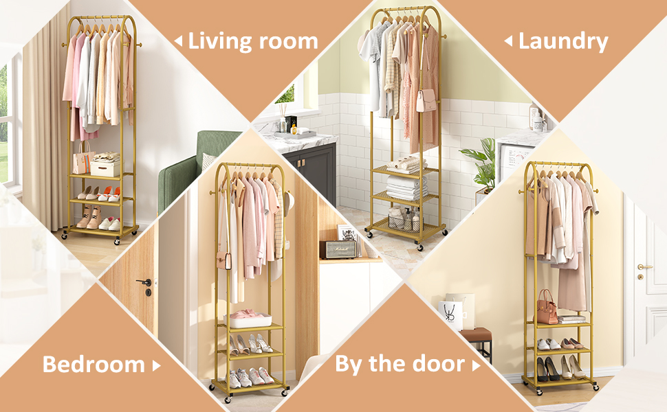 رصيف تخزين المعادن الذهبية متعدد الطبقات الملابس الرقيقة